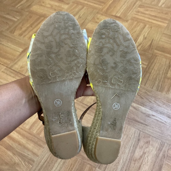 Limon Company Turkish Yellow Floral Espadrilles Shoes 36 - Picture 5 of 10